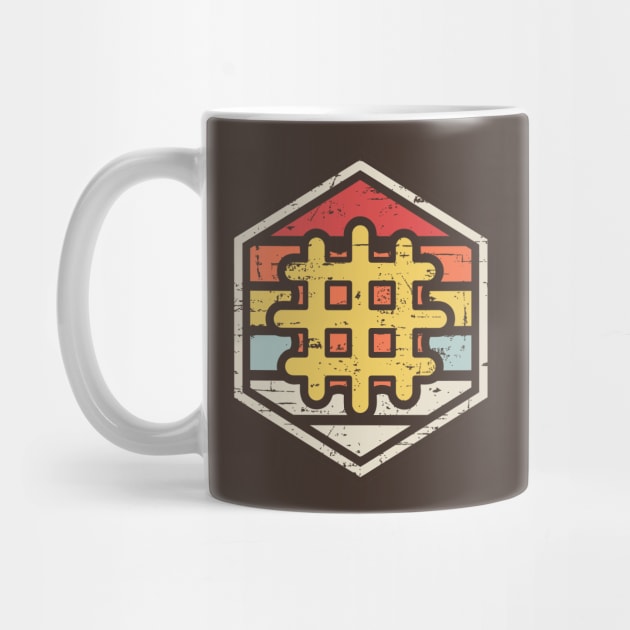 Retro Badge Waffle by rojakdesigns